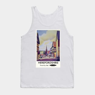 Vintage British Railways Poster Herefordshire Tank Top